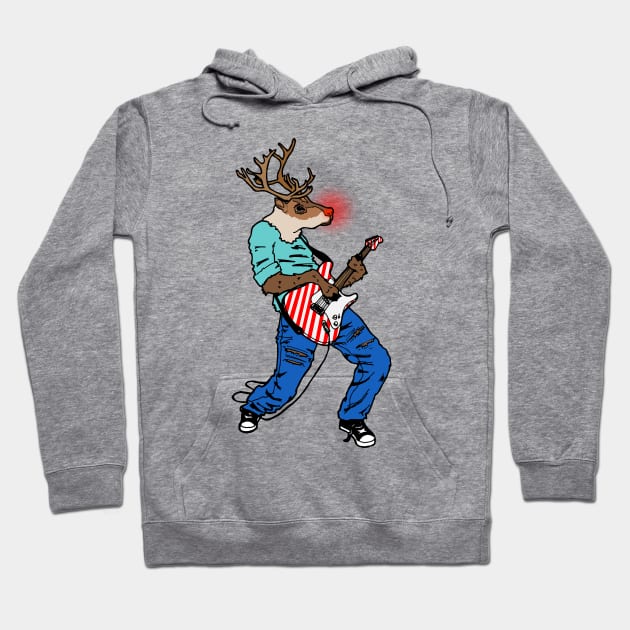 Reindeer Rock Hoodie by deancoledesign